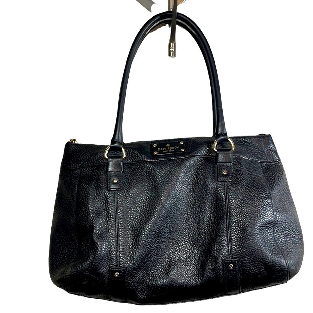 KATE SPADE Berkshire Road Teegan Zip Tote Black Leather